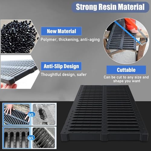 Grille de drainage antirouille en plastique polymère robuste