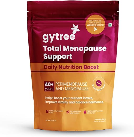 Gytree Menopause Protein Powder for women 40+,50+ | Vegan Dual Plant-Based Protein | 26 gram per serving of Pea &amp; Brown Ri...