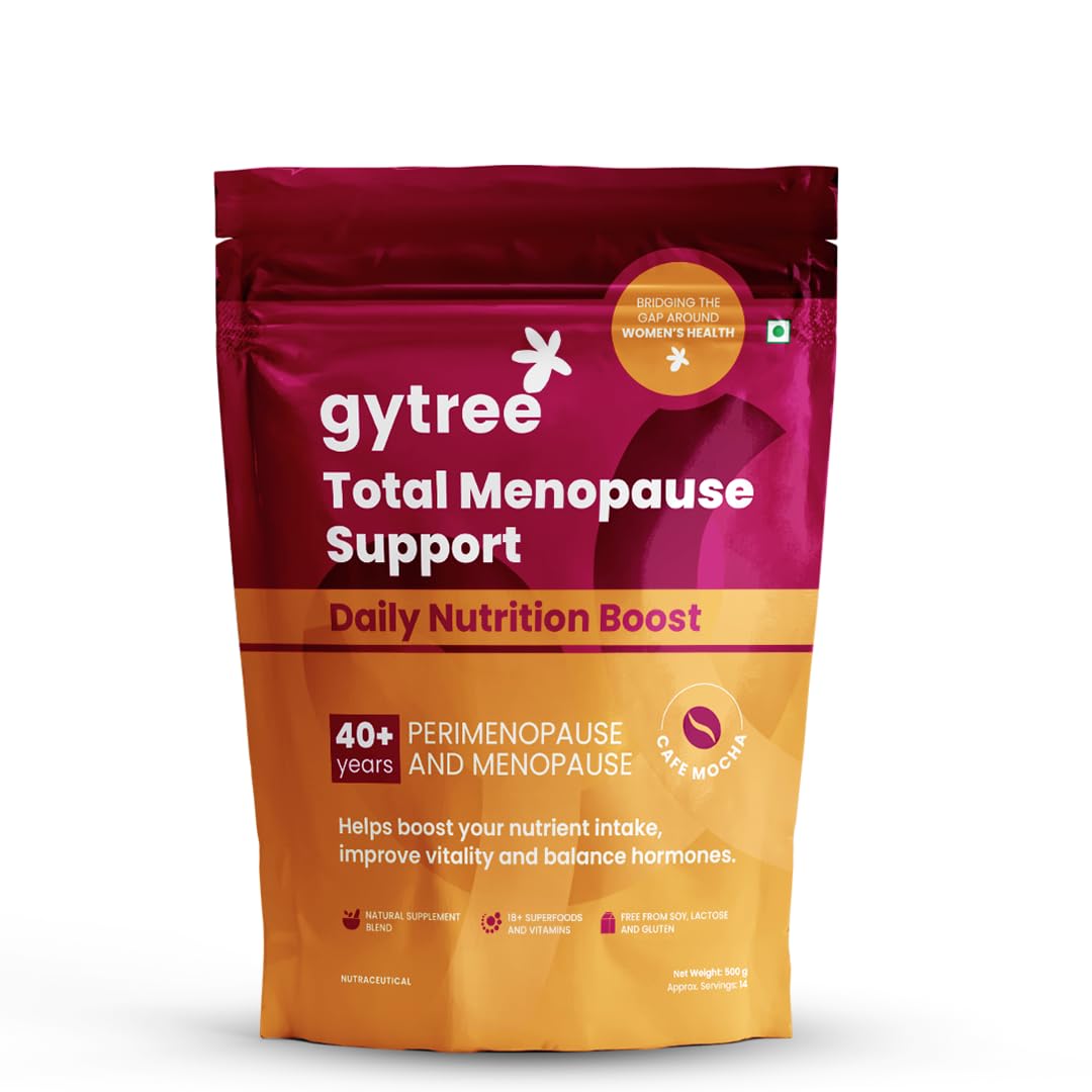 Gytree Menopause Protein Powder For Women 40+,50+ | Vegan Dual Plant-Based Protein | 26 Grams of Pea & Brown Rice Protein | Helps with Weight Loss, Helps Reduce Bloating, Boosts Immunity & Metabolism | Cafe Mocha (500g)-image-18