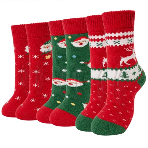 Image of Time May Tell Merino Wool Socks for Women Thick Thermal Winter Warm Hiking Boot Work Cushion Socks 3 Pairs