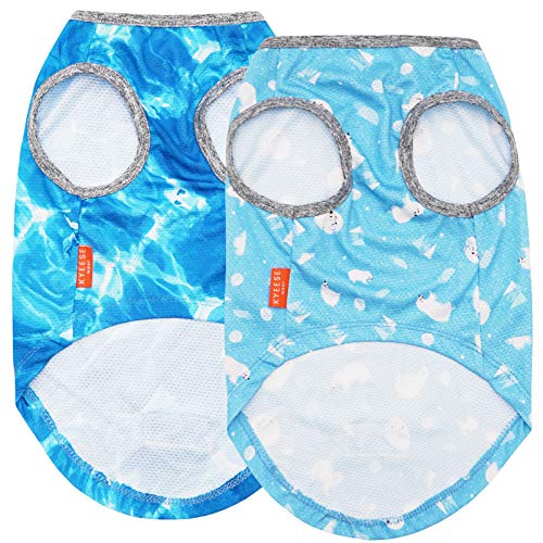 Kyeese 2 Pack Dog Cooling Shirts Breathable Instant Cooling Dogs Vest Lightweight For Summer Dog Clothes #TOP6