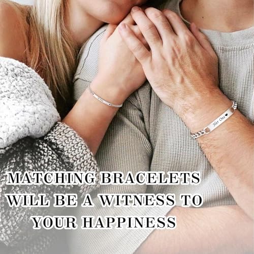 Matching Bracelets, Couple Bracelet Anniversary Couple Gifts for Him and Her Boyfriend and Girlfriend Stainless Steel Relationship Bracelets Birthday Gifts for Her Wife Husband Anniversary Jewelry for Mom and Dad4