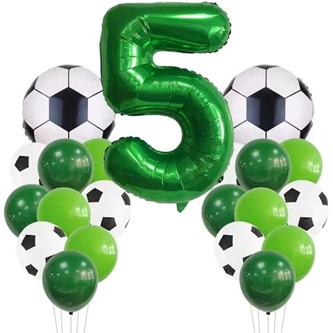 5th Football Birthday Decorations, 21pcs Football Birthday Balloons Football Birthday Party Decoration for Kids, Football Fans Birthday Football Party Cover