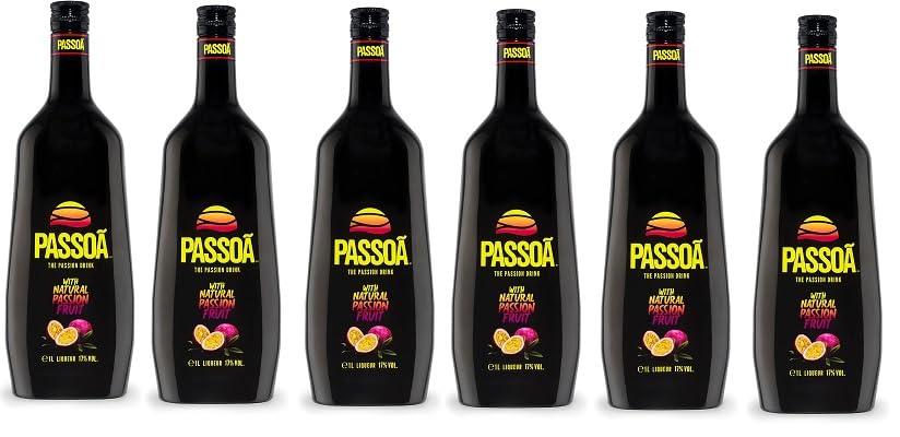 6 Flaschen Passoa Passionsfruucht a 1000ml 17% Vol.
