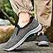 KVOTUU Orthopedic Shoes Men Comfort Slip On Waterproof Breathable Hiking Shoes Lightweight Outdoor Non Slip Trail Sneakers Casual Walking Shoe Fashion Sneakers Grey