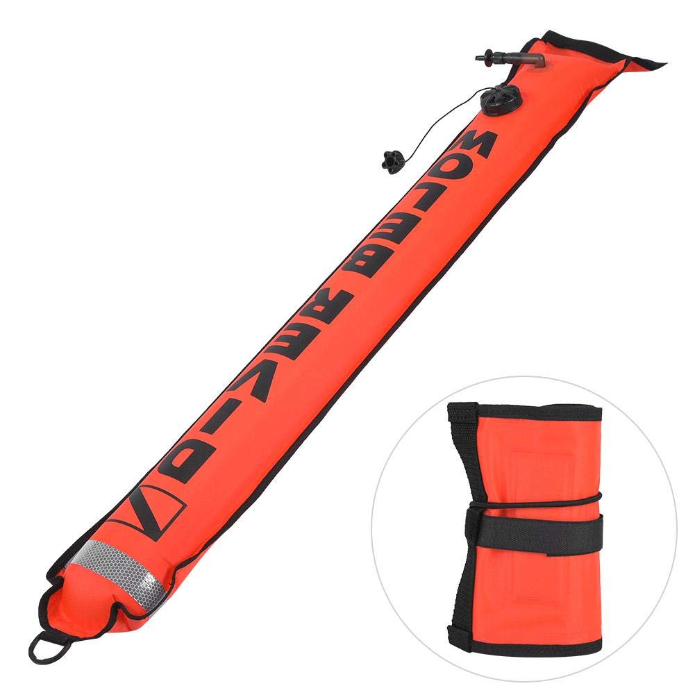 Keenso Boa Gonfiabile di Immersione dell'indicatore della Boa dell'indicatore di Superficie di Alta visibilità degli Accessori 6FT(Rosso)