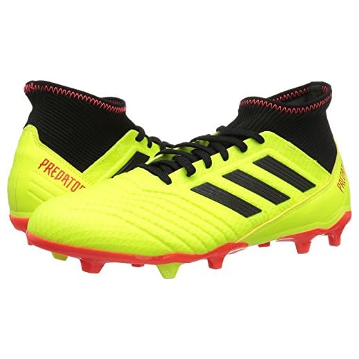 adidas Men's Predator 18.3 FG Soccer Shoe, Yellow/Black/Solar red, 8 M US