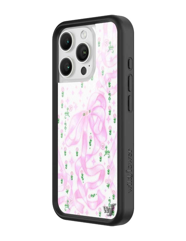 Image of Wildflower Cases - iPhone 16 Pro Compatible - Ribbons & Rosettes | Impact-Certified 6.5 ft Drop Protection Case, Raised Protective Bumper, Cute Aesthetic Design, Women-Owned Small Business