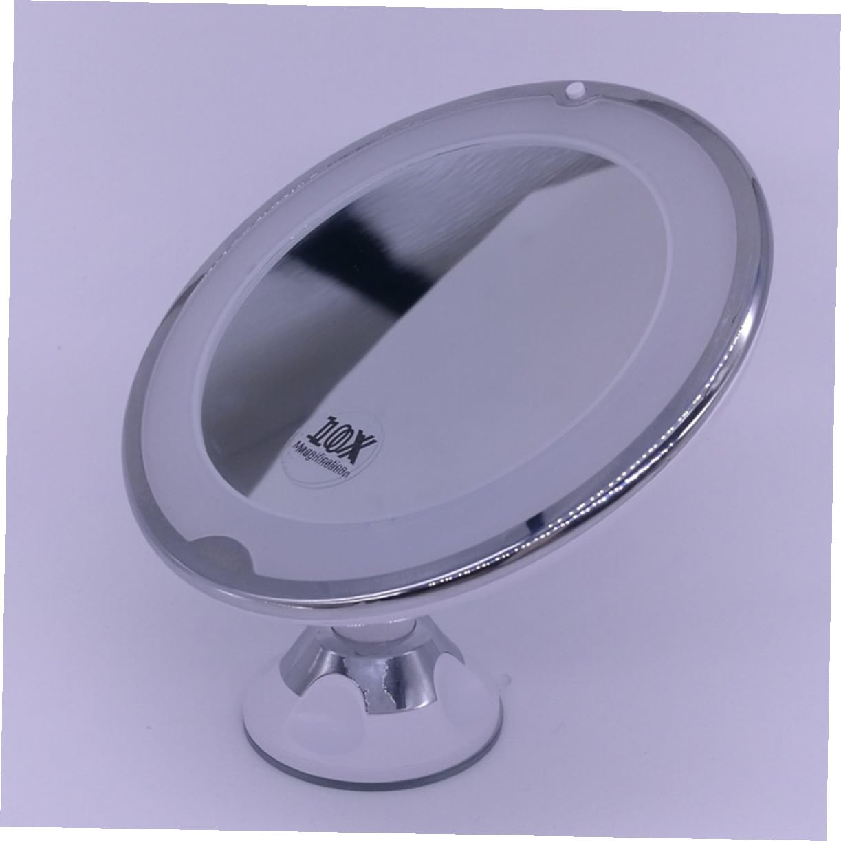 Espejo de Maquillaje Redondo con Aumento Luz LED Integrada Ventosa Fuerte para Baño y Tocador Espejo Portátil con Succión Segura