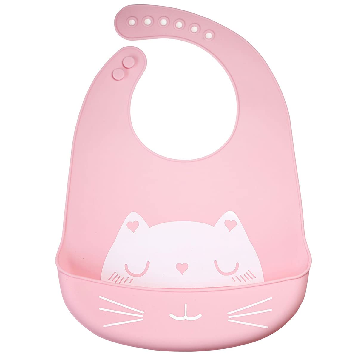 GUCHIGU Waterproof Silicone Baby Bib for Feeding Babies and Toddlers, Cute Cartoon Printing Unisex Set of 1, 2 & 3 Silicon Baby Bibs with Rice Pocket-image-47