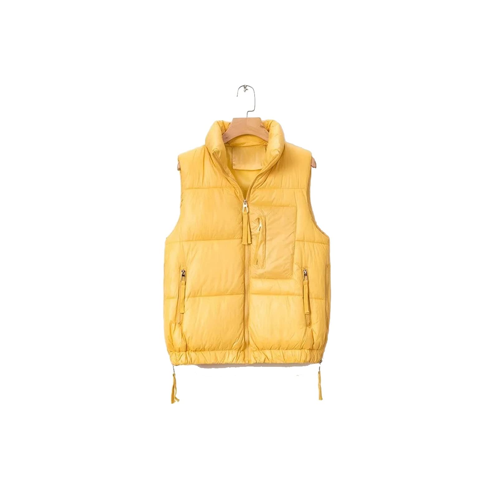 yellow down vest women's