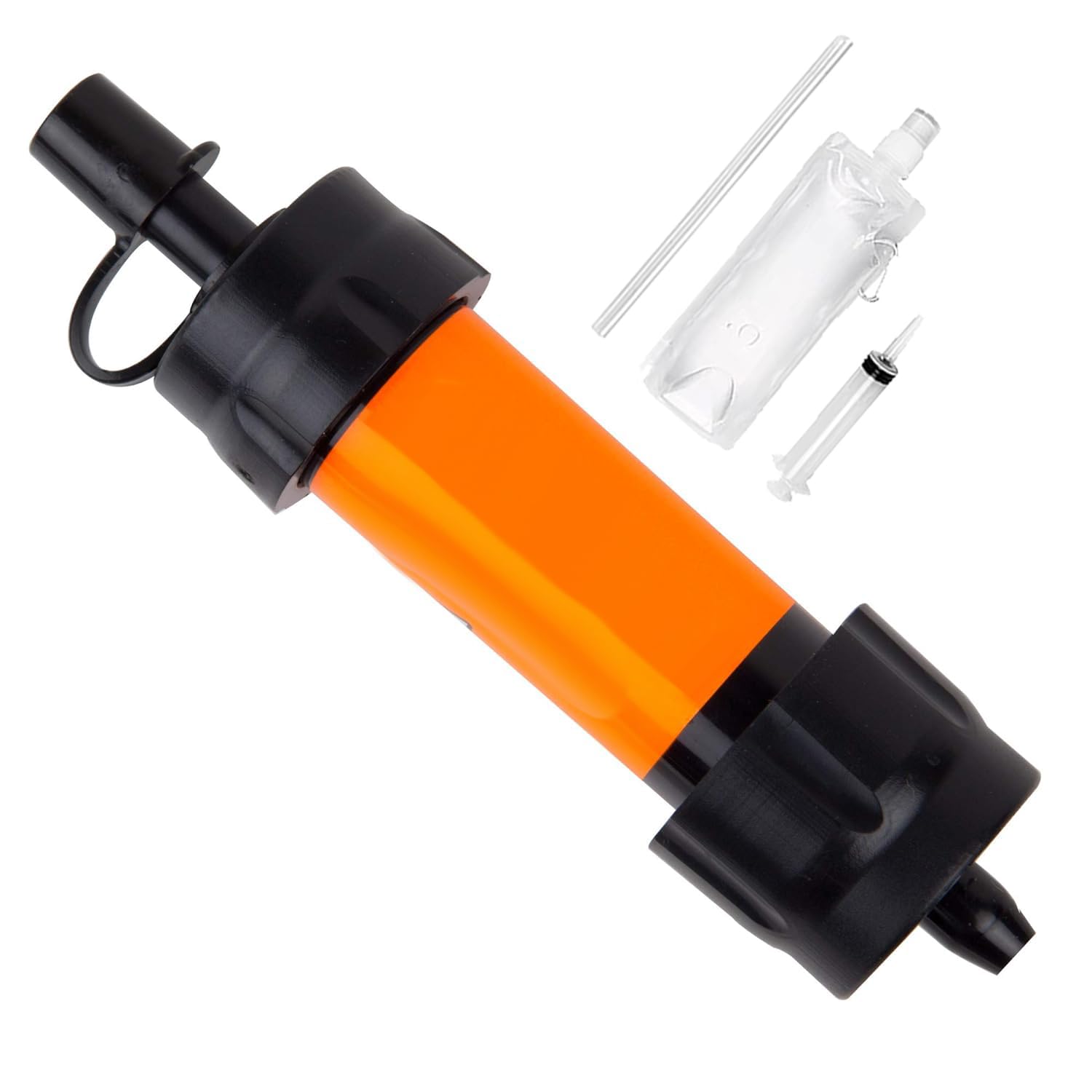 AzoneeMini Water Filter, MINI Water Filtration System Portable Emergency Water Filtration System Hiking Camping Straw Survival Gear Emergency Preparedness