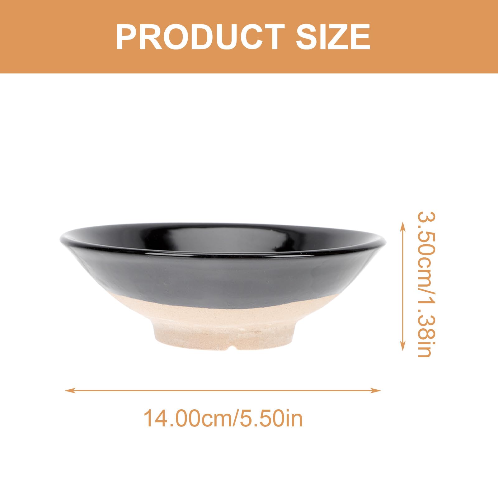Lurrose Cuencos de Vintage 5 Piezas, Tazones Pequeños de Cerámica para Condimentos y Salsas, Recipientes para Almacenar Alimentos, Aptos para Mesa y Cocina, Estilo Rústico