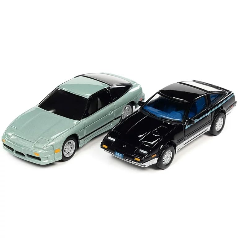 Set de 2 autos 1985 300ZX y 1990 240SX Import Heat 1/64 miniatura 1