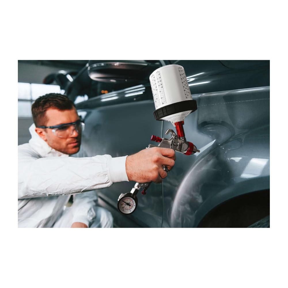 Autobest Pistolet de Peinture pneumatique 2 Buses