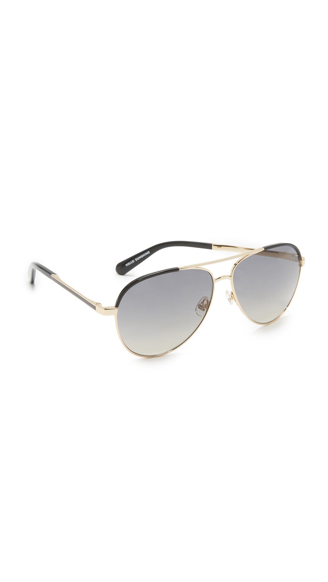 Kate Spade New YorkKate Spade Sunglasses (Safilo Group) Women's Amarissa Aviator Sunglasses, Gold Black/Dark Gray Shaded, 59 mm