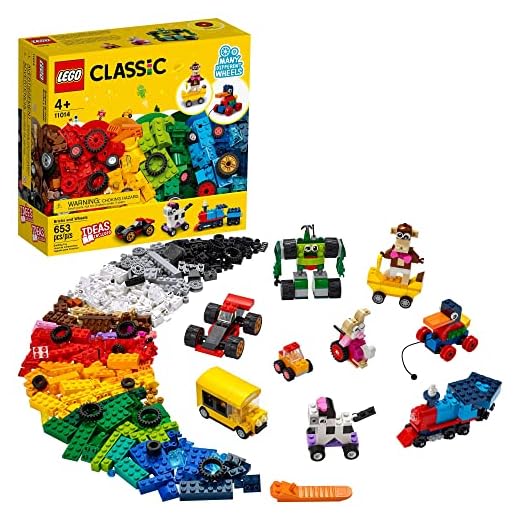 LEGO Classic Bricks and Wheels 11014 Building Toy Set for Kids, Boys, and Girls Ages 4+ (653 Pieces)