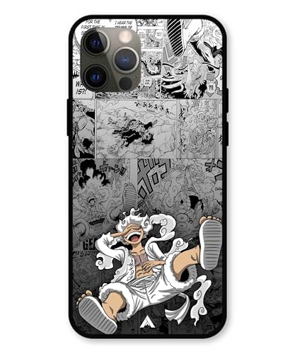 Image of Premium Anime 2 Case for iPhone 12 Pro (Glossy Finish) Soft-Touch Metal TPU Back Cover, Shockproof, Designer, Aesthetic Mobile Phone Case