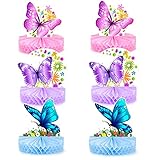 BUSOHA 6 Pieces Butterfly Honeycomb Table Centerpiece,Butterfly Party Decorations Butterfly Birthday...