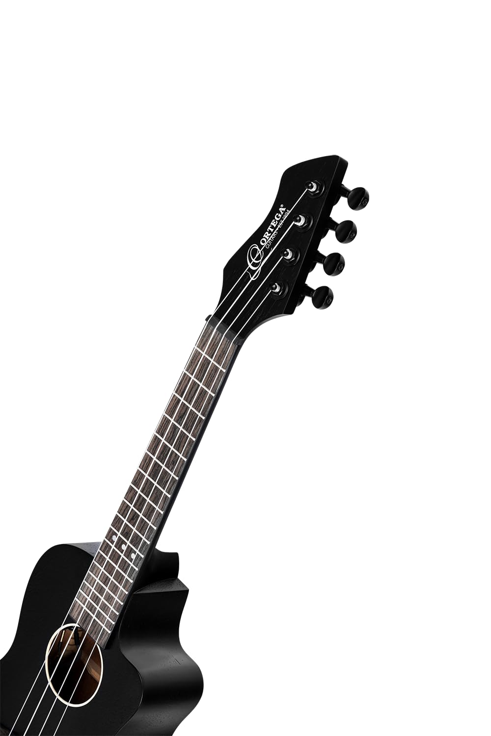Ortega Guitars Ukelele Concierto electroacústico - Horizon Series - pala invertida - Okoume (RUHZ-CE-SBK)