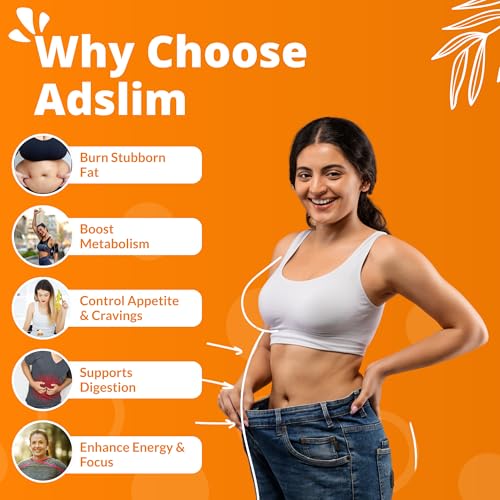 Image of Advanced Fat-Burn Formula | Natural Weight Loss Supplement with Garcinia, CLA, Green Tea, ACV, Forskolin | Non-GMO, Gluten-Free, Vegan | 60 Tablets
