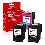 HWDID 61XL Remanufactured Ink Cartridge replacement for HP 61 XL CH563WN CH564WN(2 Black 1 Tri-Color) Compatible for Envy 4500 Officejet 4630 Deskjet 1050 1510 2540 3510 printer -3 Pack