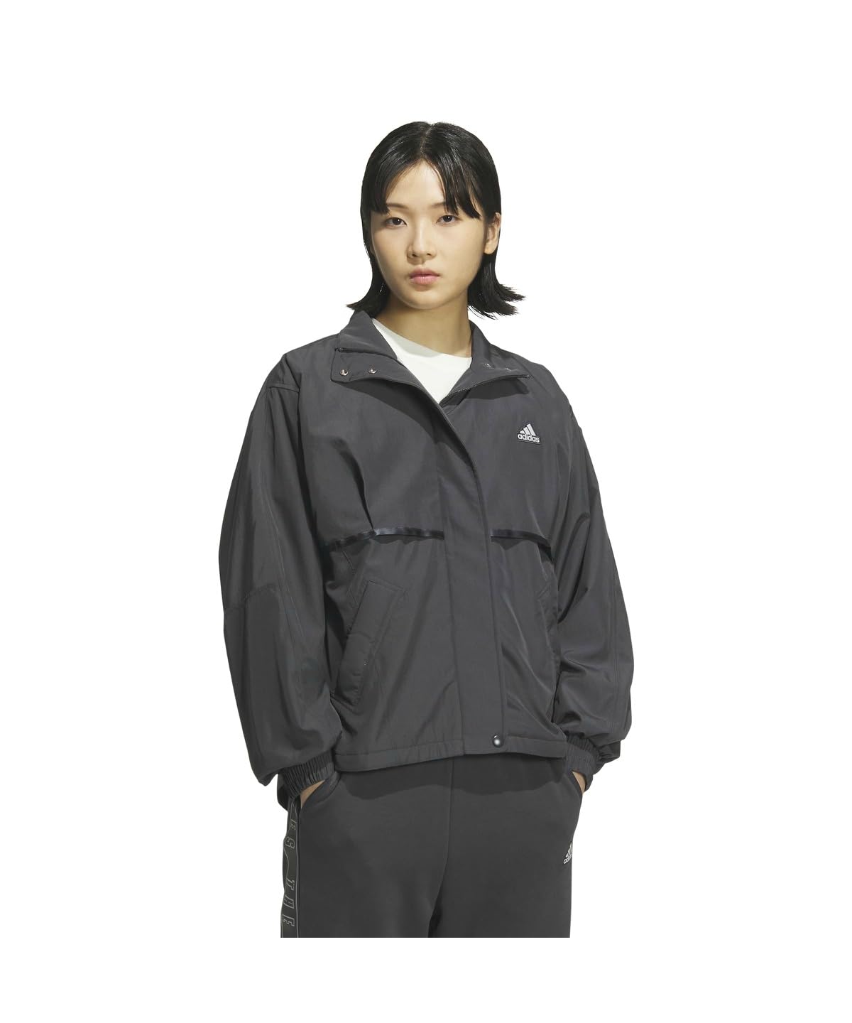 Amazon.co.jp: Adidas Women's Word Woven Jacket KTX48 Carbon