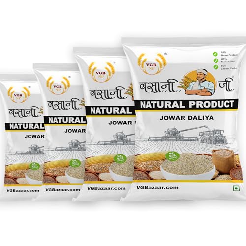 Image of Vasani G Jowar Daliya | Sorghum Millet Porridge | Great Millet Milo Dalia | Jola Jonna Cholam Jwari Juar Janha Jua Shalu Jovari Chari Cereal Porridge Broken Grain - 2kg