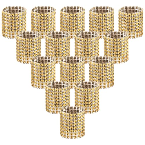 Image of Accmor 150pcs Napkin Rings, Gold Napkin Rings Buckles | Napkin Rings for Table Decorations, Wedding, Dinner, Party, DIY Decoration