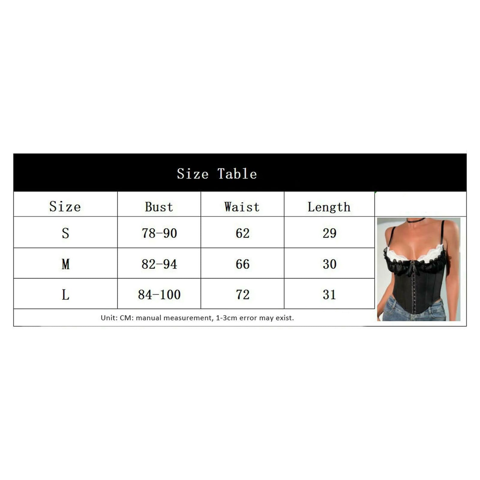 Canotta da Donna Sexy A V Collo Y2k Top Corti in Pizzo Patchwork Corsetto Bowknot Slim Camisole Forma di Corpo Pesce Bustier-Blu -s