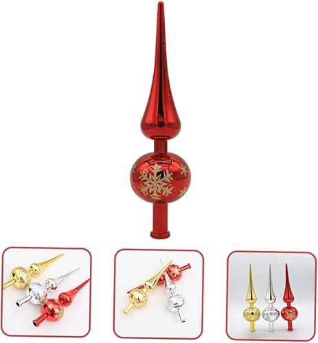 Miniatura 8 de BESTOYARD Decoración retro para árbol de Navidad, decoración retro con purpurina puntiaguda para árbol de Navidad, forma de estrella, suministros de