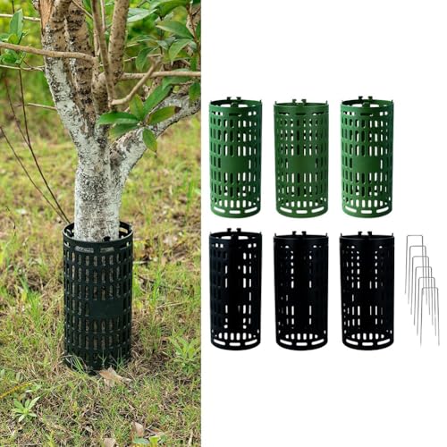 Protection de tronc d'arbre en polypropylène durable 38x25cm vert et noir