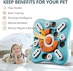 FOXMM Jouets interactifs de Puzzle pour le traitement des chiens IQ Formation & Stimulant Mental,Fun Slow Feeder,Grands Petits Chien Moyen Jouets d'enrichissement avec Design Squeak, Cadeaux Idéal pour les chiots,Cats,Chiens