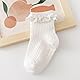 DRESHOW Säugling Rüschen Spitze Socken Baby Mädchen Rutschfeste Schlichte Gerüschte Söckchen Neugeborene Knöchel Kleid Taufe