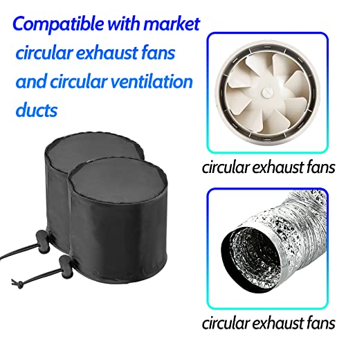 Miayaya 2Pcs Grow Tents Vent Cover 4 Inch Duct Filter Vent Covers Grow Tents Vent Filter Cover Grow Tent Kit Accessories With Elastic Band Fixed Buckle To Dust-Proof For Plant Grow Tent Vent (4 Inch) #TOP6