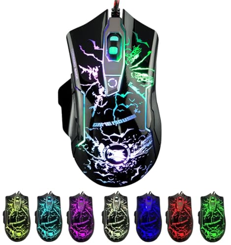 Souris filaire rétroéclairée LED pour le bureau et le gaming