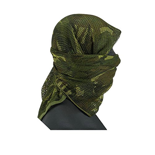 Mesh Sniper Veil Desert Shemagh - Woodland Camo