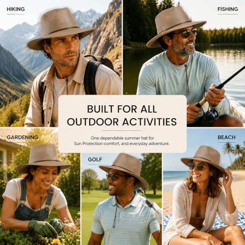 Image of Henschel Hats Original Aussie Breezer Sun Hat for Summer Outdoor Use