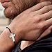 Galis Cross Bracelet for Men, Stainless Steel with Pendant, Black Non Tarnish Mens Rope Chain Bracelets, Stylish Gift for Boys, Inspirational Gifts for Him with Lobster Claw Clasp Men 7