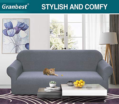Granbest Premium Water Repellent Sofa Cover High Stretch Couch Slipcover Super Soft Fabric Couch Cover (Light Gray, X-Large) #TOP1
