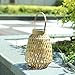 Afirst Solar Lanterns Outdoor, Rattan Hanging Solar Lights Natural Bamboo Waterproof Decorative Lanterns for Yard, Patio, Lawn,Pathway, Landscape, Garden Decor Mother's Day Gifts