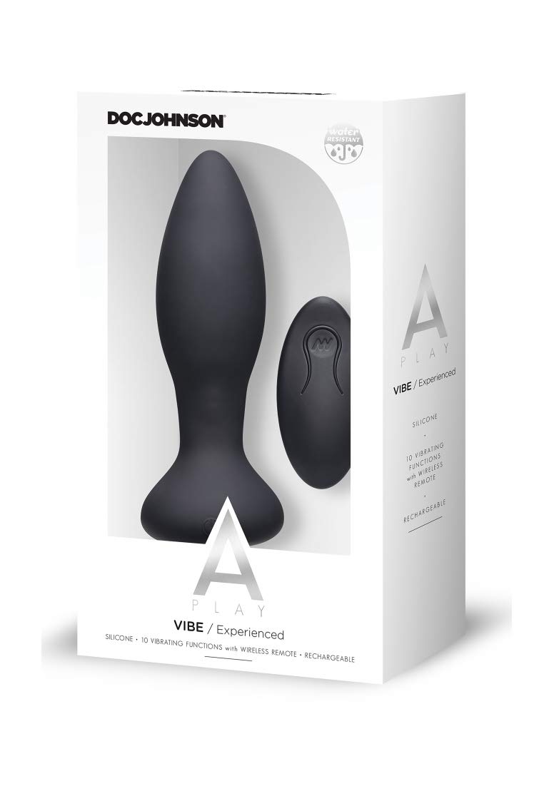 DOC JOHNSON Vibe - Experienced - Rechargeable Anal Plug - Black - 435 ml