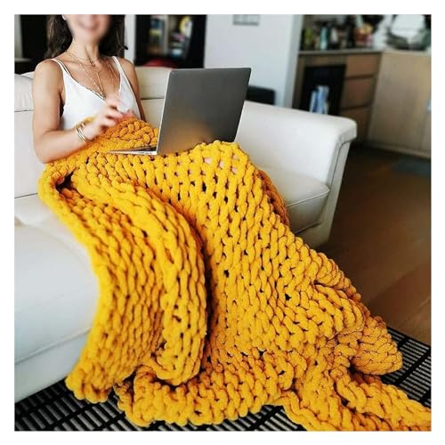 Couvertures et plaids tricotés en maille chenille super chaude - 3