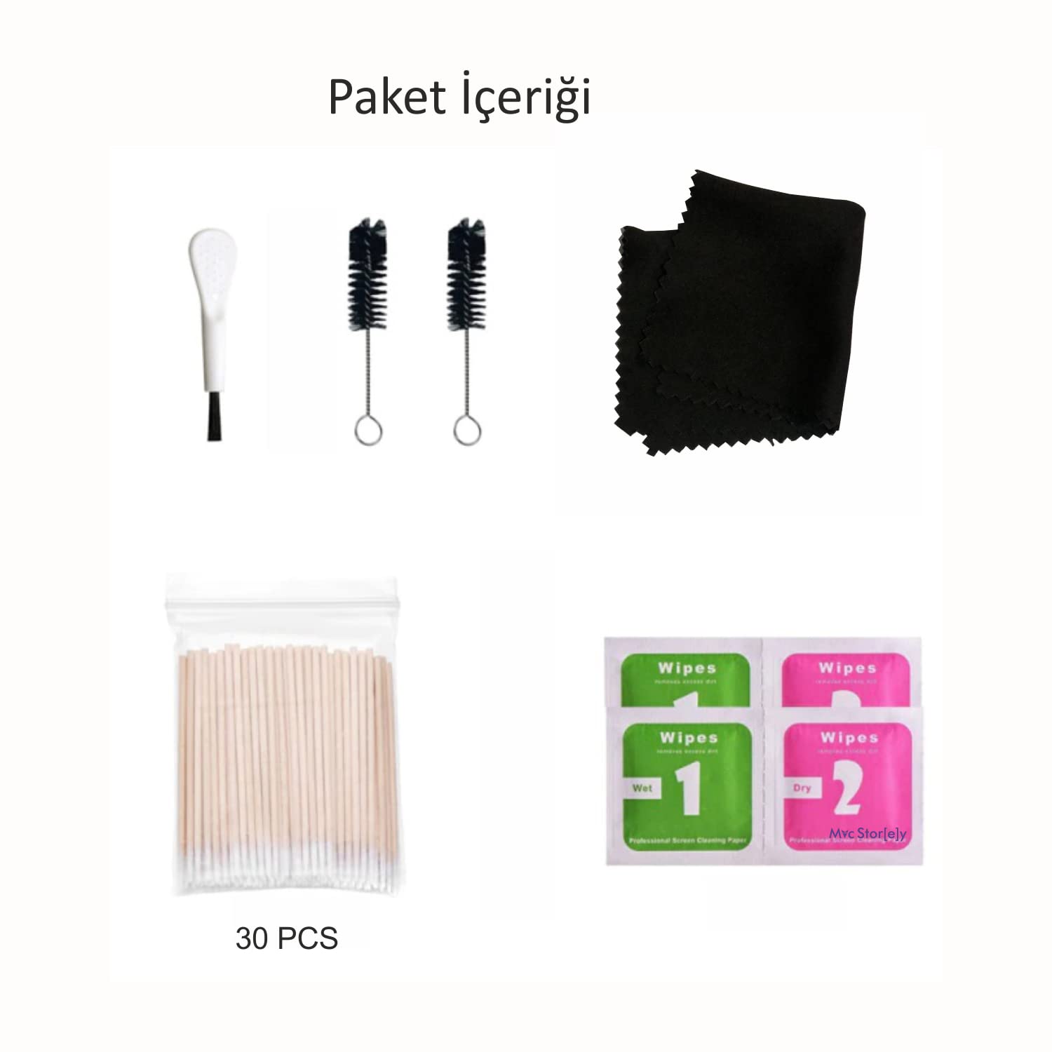McStorey Telefon, AirPods ve Tablet Temizlik Seti – 36 Parçalı Anti‑Statik Temizleyici, Yumuşak Fırçalar, Detay Çubukları