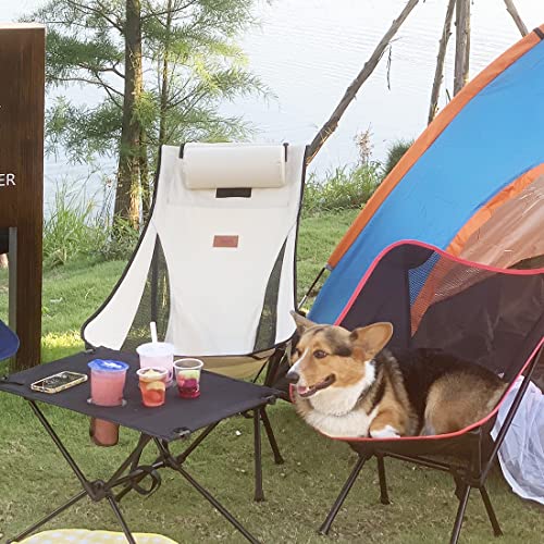 Folding Camping Table - Portable Folding Table With 2 Cup Holders, Compact Lightweight Small Folding Roll-Up Table With Carry Bag For Outdoor Picnic, Beach, Camping, Bbq, Party #TOP6