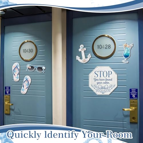 Image of Kanayu 6 Pcs Shell Cruise Door Decorations Magnetic Large Ship Decorations Magnets Anchor Cruise Decor Car Fridge Magnet Decal for Carnival Stateroom Door