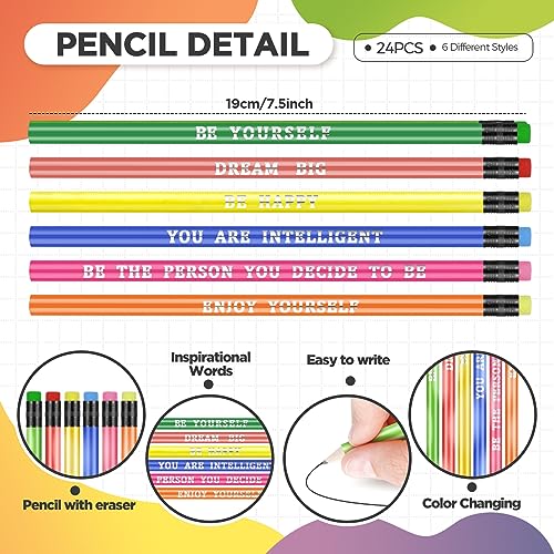 Sabary Set de 48 lápices motivacionales con pulseras miniatura 2