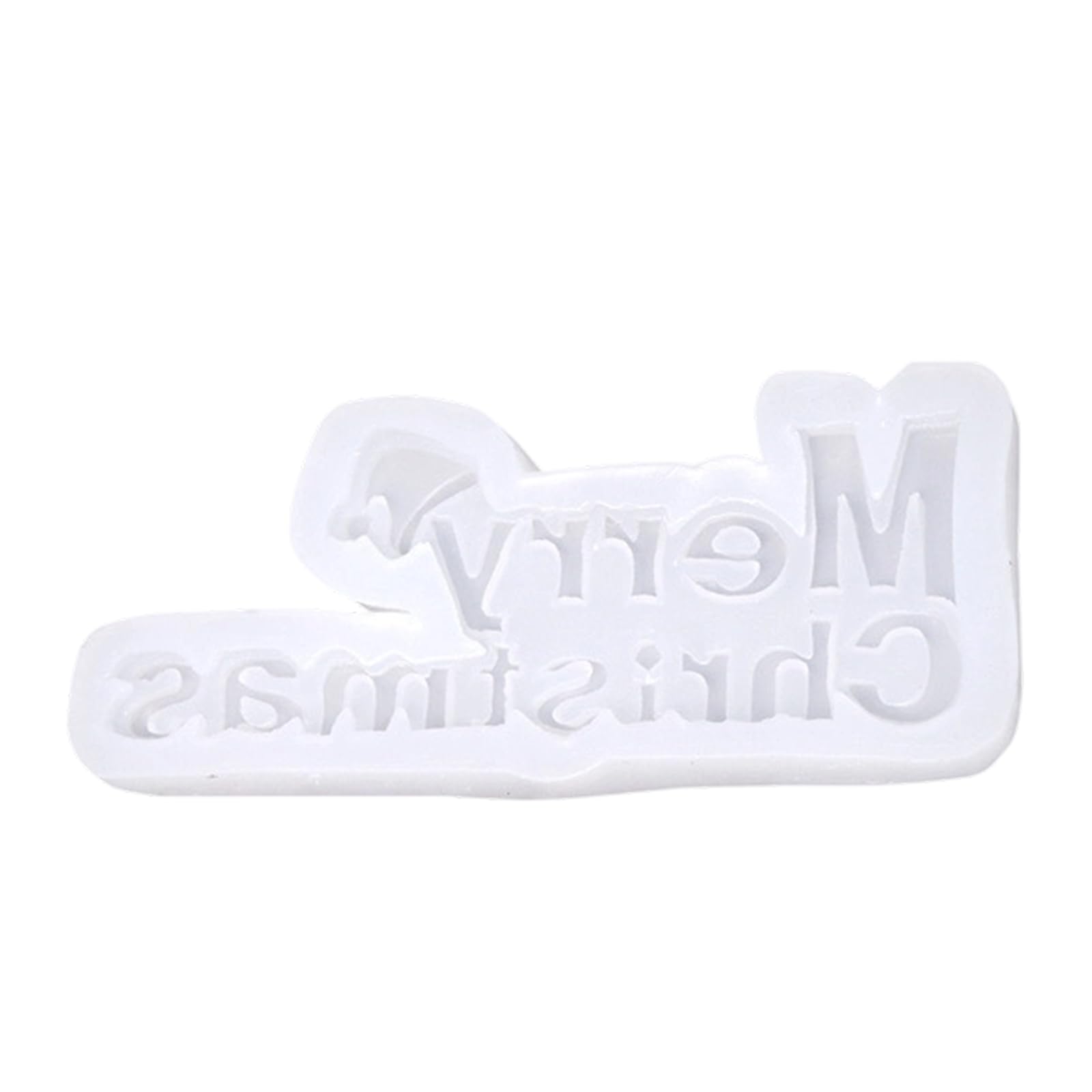HZBB Holiday Silicone Mold Merry Christmas Silicone Baking Tool for Soap Chocolate Fondant Happy Christmas Mold