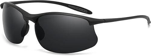 SUNGAIT Gafas de sol deportivas ultraligeras sin montura polarizadas para hombres, protección UV400, pesca, correr, ciclismo, conducción