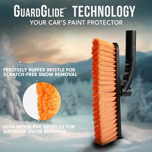 Image of EcoNour 27 inch 3 in1 Snow Brush with ice Scraper for car Windshield and Window